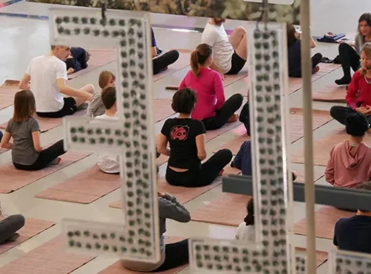 Yog'art parents-enfants au centre pompidou un dimanche par mois, une séance de yoga suivie d'une visite des collections.