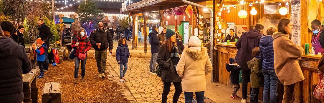 Marché de Noël à la Cité fertile à Pantin