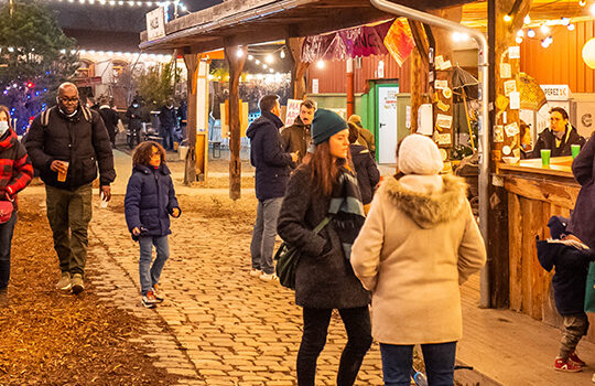 Marché de Noël à la Cité fertile à Pantin